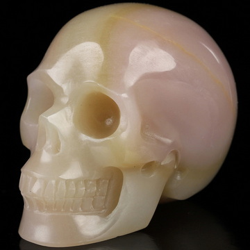 2.0" Afghanistan Jade Hand Carved Crystal Skull, Realistic, Crystal Healing