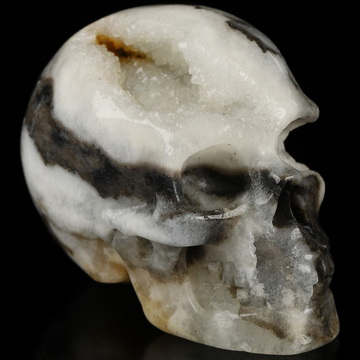 2.0" Sphalerite Hand Carved Crystal Skull, Realistic, Crystal Healing