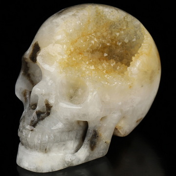 2.0" Sphalerite Hand Carved Crystal Skull, Realistic, Crystal Healing