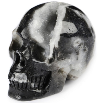 2.0" Sphalerite Hand Carved Crystal Skull, Realistic, Crystal Healing