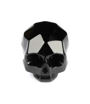 1.2" Faceted Black Obsidian Hand Carved Crystal Skull Sculpture, Crystal Healing