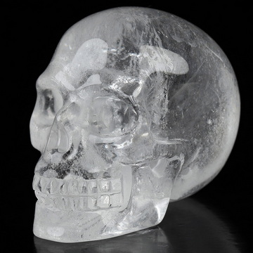2.0" Quartz Rock Crystal Hand Carved Crystal Skull, Realistic, Crystal Healing