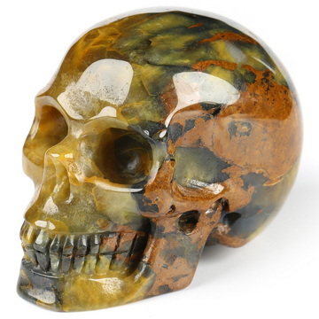2.0" New Pietersite Hand Carved Crystal Skull, Realistic, Crystal Healing