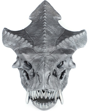 4.3" Frosted Tera-hertz Hand Carved Crystal Pterodactyl Skull Sculpture, Crystal Healing