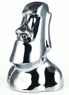 4.1" Tera-hertz Hand Carved Crystal Moai, Crystal Healing
