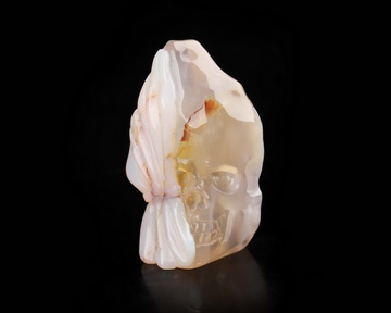 1.9" Gobi Agate Hand Carved Crystal Skull Sculpture, Crystal Healing