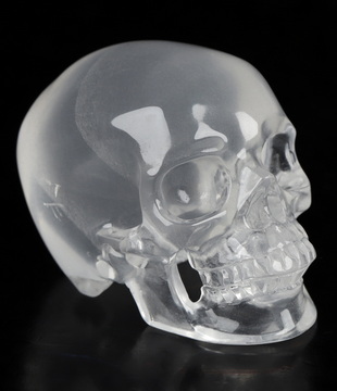 2.0" Milky Quartz Hand Carved Crystal Skull, Super Realistic, Crystal Healing