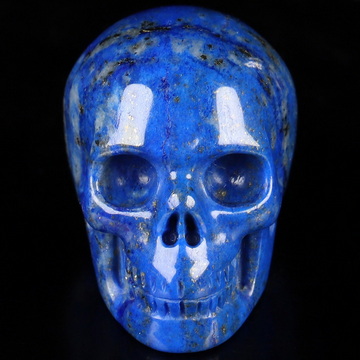 Gemstone 1.1" Lapis Lazuli Hand Carved Crystal Skull, Realistic, Crystal Healing