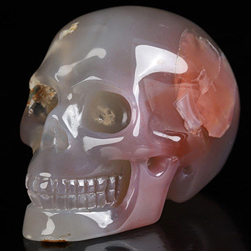 Gemstone 2.0" Mozambique Agate Hand Carved Crystal Skull, Realistic, Crystal Healing