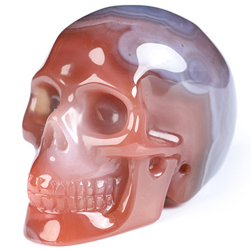 Gemstone 2.0" Mozambique Agate Hand Carved Crystal Skull, Realistic, Crystal Healing