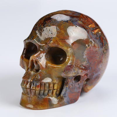 2.0" Pietersite Hand Carved Crystal Skull, Realistic, Crystal Healing