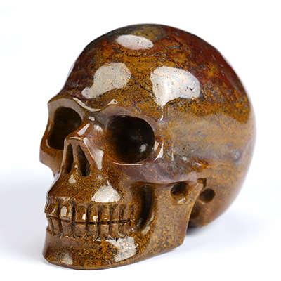2.0" Pietersite Hand Carved Crystal Skull, Realistic, Crystal Healing