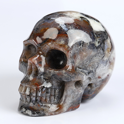 2.0" Pietersite Hand Carved Crystal Skull, Realistic, Crystal Healing