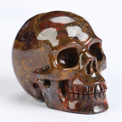 2.0" Pietersite Hand Carved Crystal Skull, Realistic, Crystal Healing