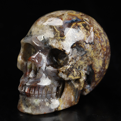 2.0" Pietersite Hand Carved Crystal Skull, Realistic, Crystal Healing