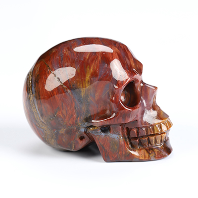 1.1" Flash Pietersite Hand Carved Crystal Skull, Realistic, Crystal Healing
