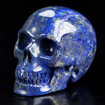 Gemstone 2.0" Lapis Lazuli Hand Carved Crystal Skull, Realistic, Crystal Healing
