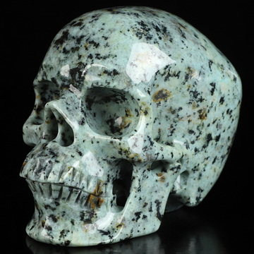Gemstone 5.1" African Turquoise Hand Carved Crystal Skull, Super Realistic, Crystal Healing