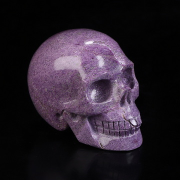 2.0" Stichtite and Serpentine Hand Carved Crystal Skull, Realistic, Crystal Healing