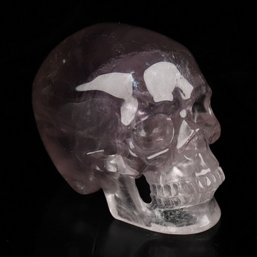 Gemstone 1.8" Amethyst Hand Carved Crystal Skull, Super Realistic, Crystal Healing