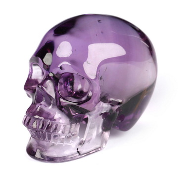 Gemstone 1.5" Amethyst Hand Carved Crystal Skull, Super Realistic, Crystal Healing