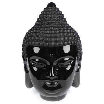 5.6" Black Obsidian Hand Carved Crystal Kwan-yin Fine Art Sculpture, Crystal Healing