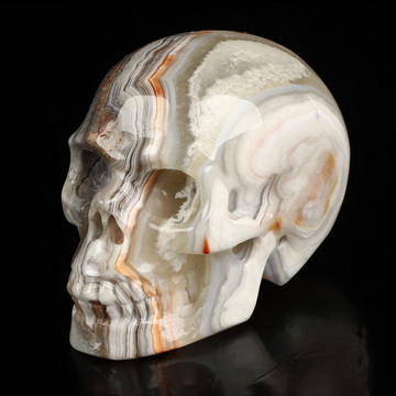 Gemstone 2.0" Red Crazy Lace Agate Hand Carved Crystal Skull, Realistic, Crystal Healing