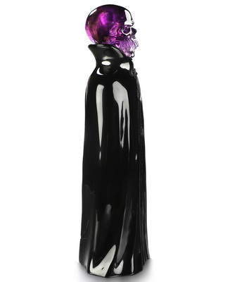 Aug 8, 2026 ACSAD (A Crystal Skull a Day) - The Eternal Count - 9.7" Carved Amethyst & Obsidian Crystal Skull Fine Art Sculpture, Crystal Healing