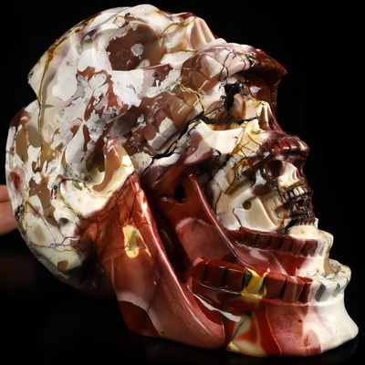 Oct 4, 2026 ACSAD (A Crystal Skull a Day) - Skullception - 9.4" Mookaite Jasper Hand Carved Crystal Skull Fine Art Sculpture, Crystal Healing