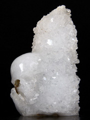 Mineral Specimen 2.9" Quartz Rock Crystal Carved Crystal Skull Sculpture
