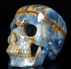 HUGE 4.0" Argentinian Onyx Carved Crystal Skull, Super Realistic
