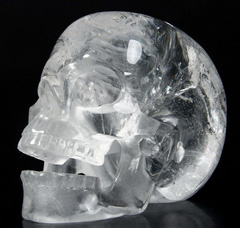 Huge 5.1" Quartz Rock Crystal Carved Crystal Skull, Realistic