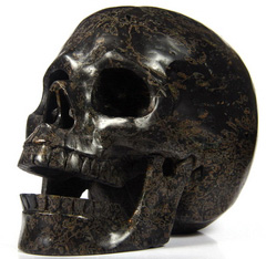 HUGE 5.1" Plumite Carved Crystal Singing Skull