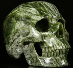 Lifesized 6.6" Chinese Picasso Jasper Carved Crystal Skull, Super Realistic