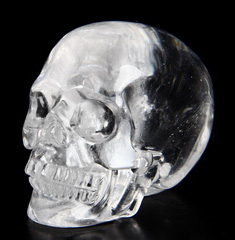 1.6" Quartz Rock Crystal Carved Crystal Skull, Realistic, Crystal Healing