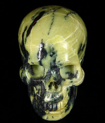 2.0" Hiso Jasper Carved Crystal Skull, Realistic