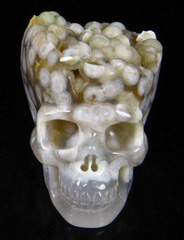 Nice Gemstone 1.4" Ocean Jasper Carved Crystal Skull