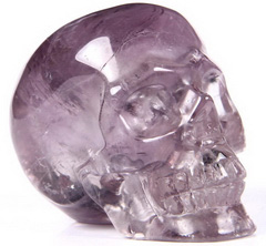 Gemstone 1.5" Amethyst Carved Crystal Skull, Realistic