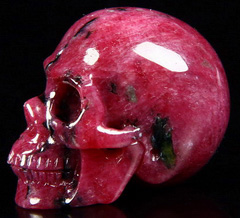 Nice Gemstone 1.3" Ruby Carved Crystal Skull, Realistic