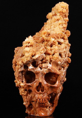Mineral Huge 7.9" Stalactite Carved Crystal Skull Sculpture
