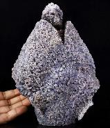 Amazing Huge 8.9" Purple Grape Agate Carved Crystal Skull Sculpture