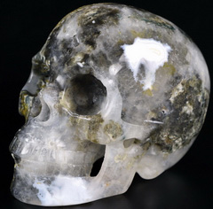 Huge 5.0" Ocean Jasper Carved Crystal Skull, Realistic