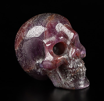National Treasure of the Vietnam 1.0" Red Corundum Carved Crystal Skull, Realistic