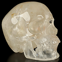 Huge 5.2" Quartz Rock Crystal Carved Crystal Skull,Super Realistic, Crystal Healing