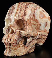 Huge 5.0" Eastern Jasper Carved Crystal Skull,Super Realistic, Crystal Healing
