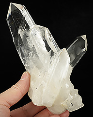 6.7" Quartz Rock Crystal Carved Crystal Skull, Realistic