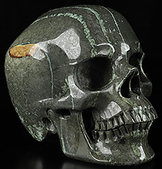 5.1" Polychrome Jasper Hand Carved Crystal Skull, Super Realistic, Crystal Healing