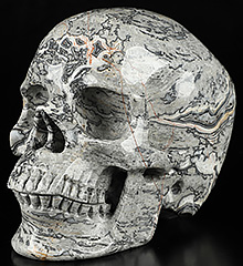 Giant 6.4" Labradorite Carved Crystal Skulls