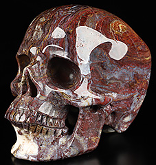 Gemstone 5.0" Red Pietersite Carved Crystal Skull,Super Realistic, Crystal Healing