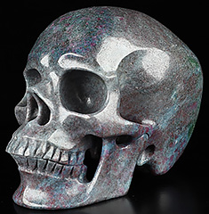 5.1" Ruby kyanite Hand Carved Crystal Skull, Super Realistic, Crystal Healing